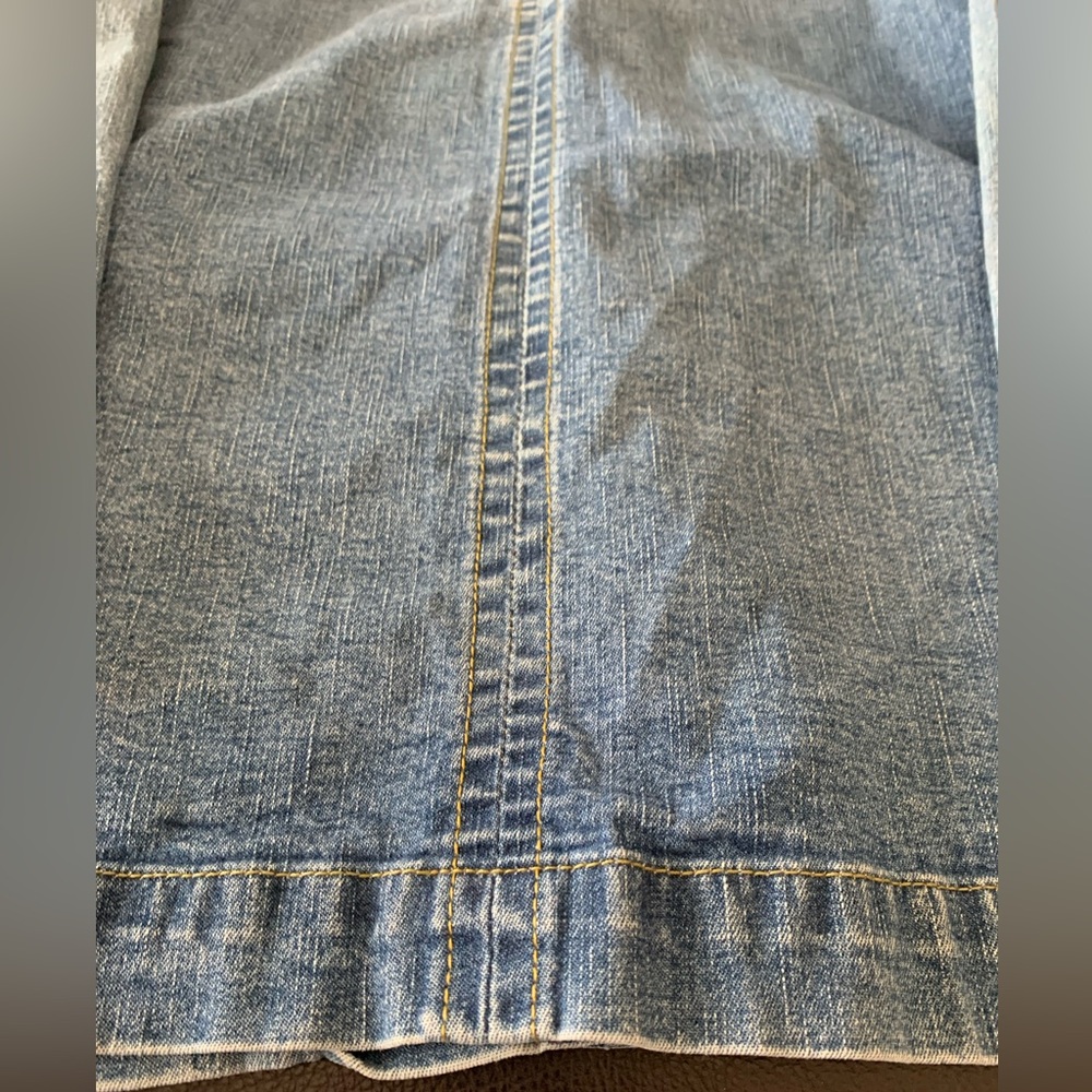 Vintage 80s 90s Denim Jean Chore Jacket Women Acid Chunky Buttons Pockets - Picture 12 of 14